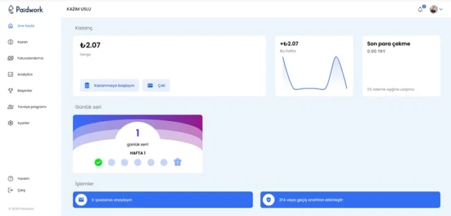 Paidwork ile Reklam izleyerek Para Kazan Paidwork ile Reklam izleyerek Para Kazan
